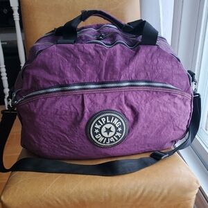 Kipling Large Purple Travel Duffel Weekender  Bag